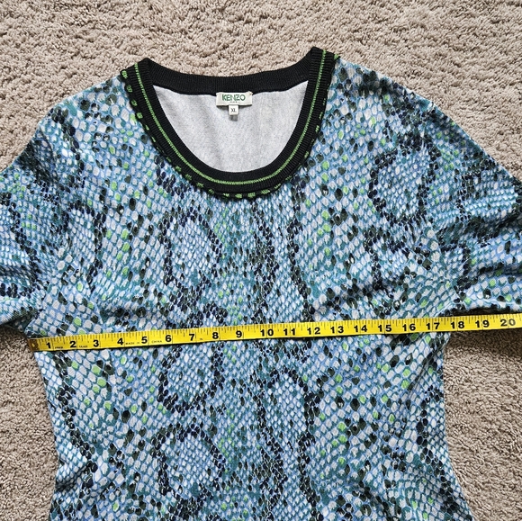 Kenzo Paris Snake Print Fit and Flare Knit Dress Size XL - Picture 8 of 9